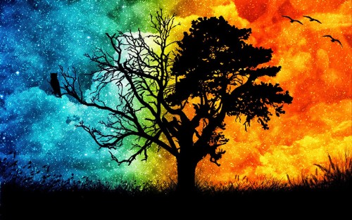 arbol genelogico de dos colores