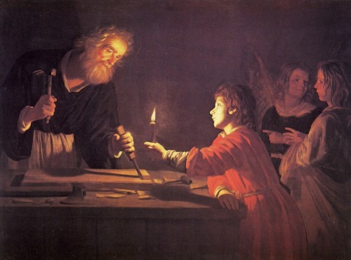 san jose y jesucristo Gerard Van Honthorst