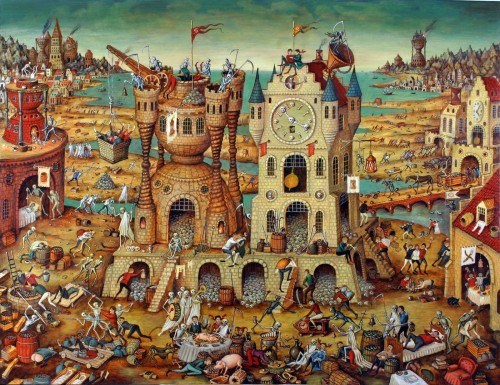 pintura del tiempo en el purgatorio fondo