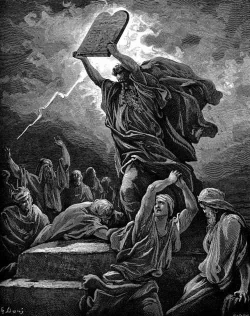 gustave dore tabla 10 mandamientos