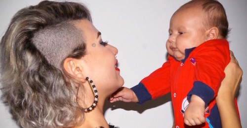 sandra giromin y su hijo