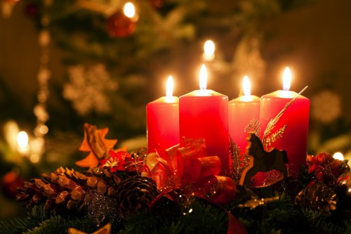 adviento 4 velas fondo