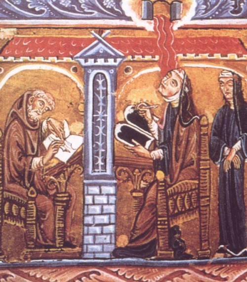 hildegarda escribiendo por inspiracion divina