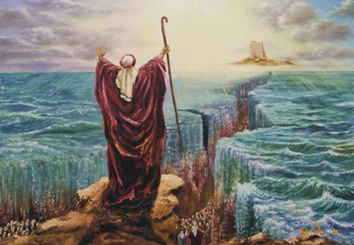 moises abre el mar rojo