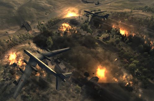 aviones bombardeando