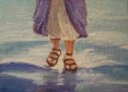 pies de jesus por el agua