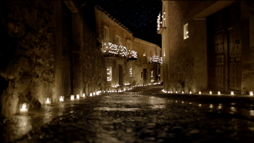 iluminacion de una calle en lyon