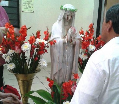 virgen que llora sangre en mexico