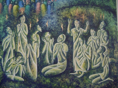 pintura hablar en lenguas