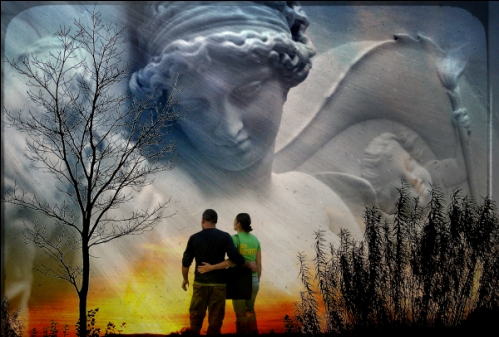 angel guardian y una pareja