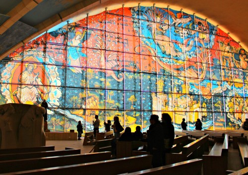 Vitral en la Basílica del Padre Pïo en San Giovanni Rotondo