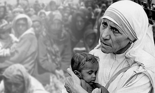 teresa de calcuta con ninio