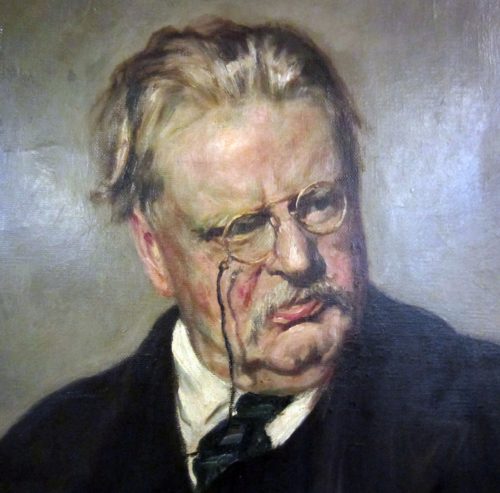 retrato de chesterton dibujo