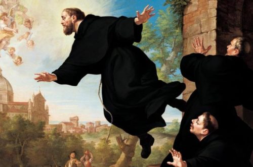 San Jose de Cupertino levitando