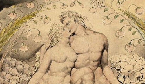 dibujo de hombre y mujer besandose