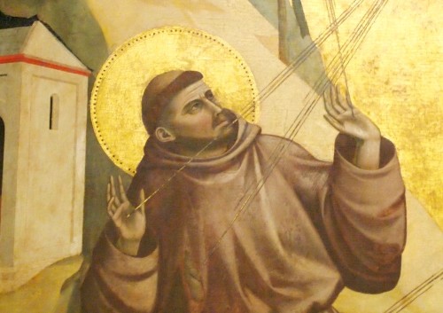 san francisco recibiendo los estigmas giotto