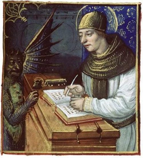 monje con el diablo y codigo gigas