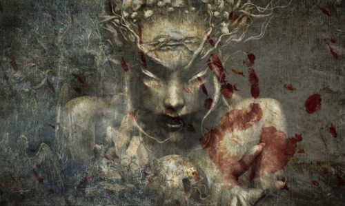 mujer demonio fondo