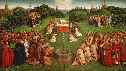 retablo de adoracion al cordero