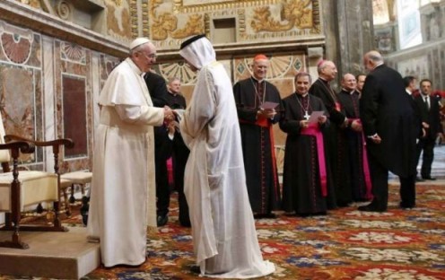 el papa y un musulman