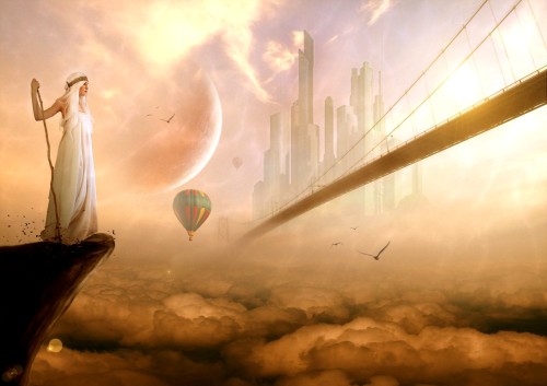 ciudad del cielo fondo