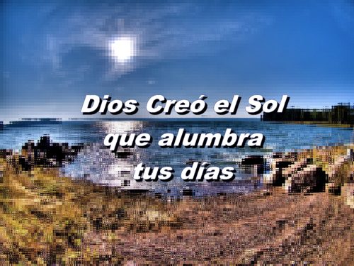 paisaje de costa y el sol