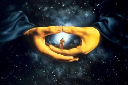 hombre en el universo sabiduria