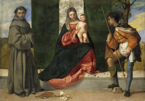 virgen con san antonio de padua