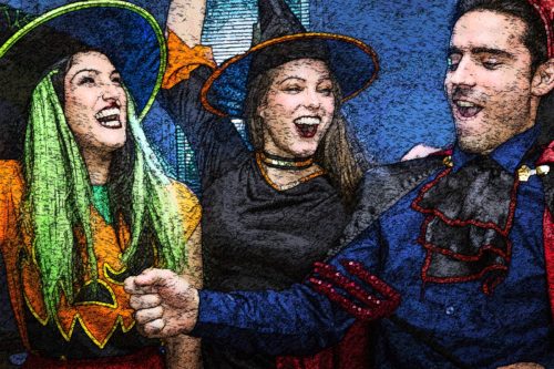bailando en halloween