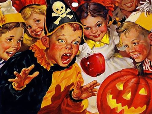 morder la manzana halloween