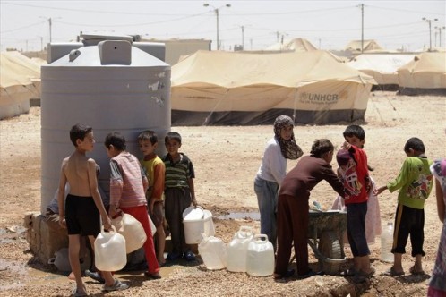 menores en campo de refugiados sirios