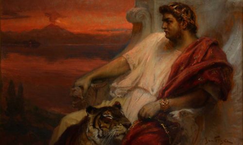 neron con un tigre