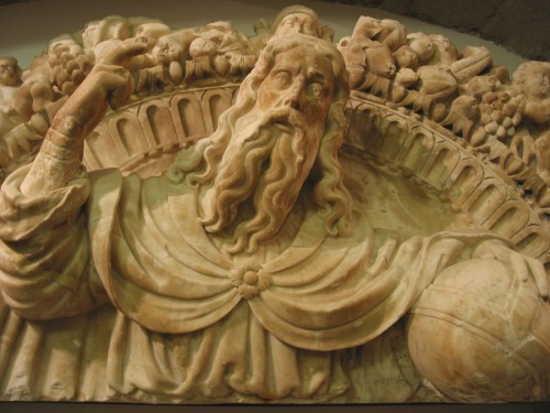 escultura de dios fondo