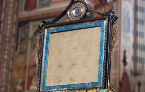 Ostensorio del corporal y de la hostia del milagro eucarístico