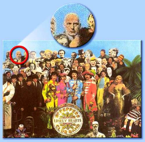 caratula de sgt peppers muestra a aleister crowley