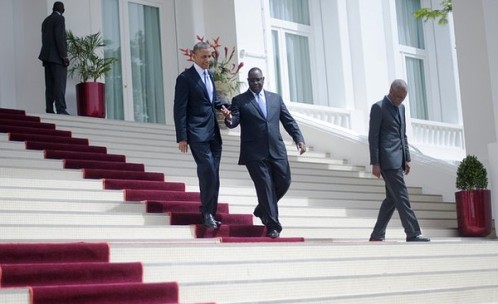Presidente de EEUU y Senegal en Senegal