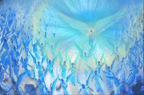 angeles en azul