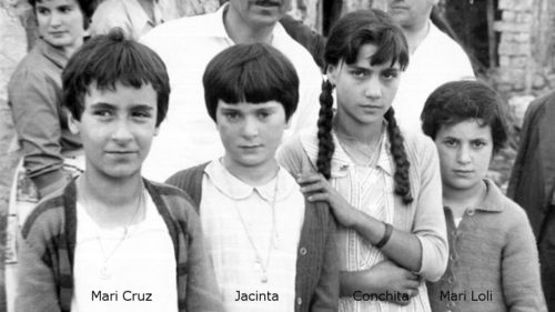 Las niñas videntes: Mari Cruz, Jacinta, Conchita y Marí Loli