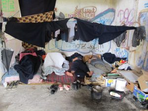 refugee makeshift camps balkan precarity vulnerability dormitory