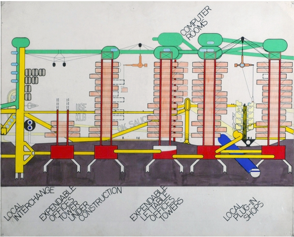 Figure 1. “Plug-in city,” Archigram, 1964