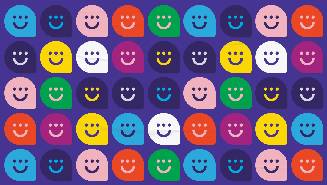Colourful Heyday stickers in a sheet