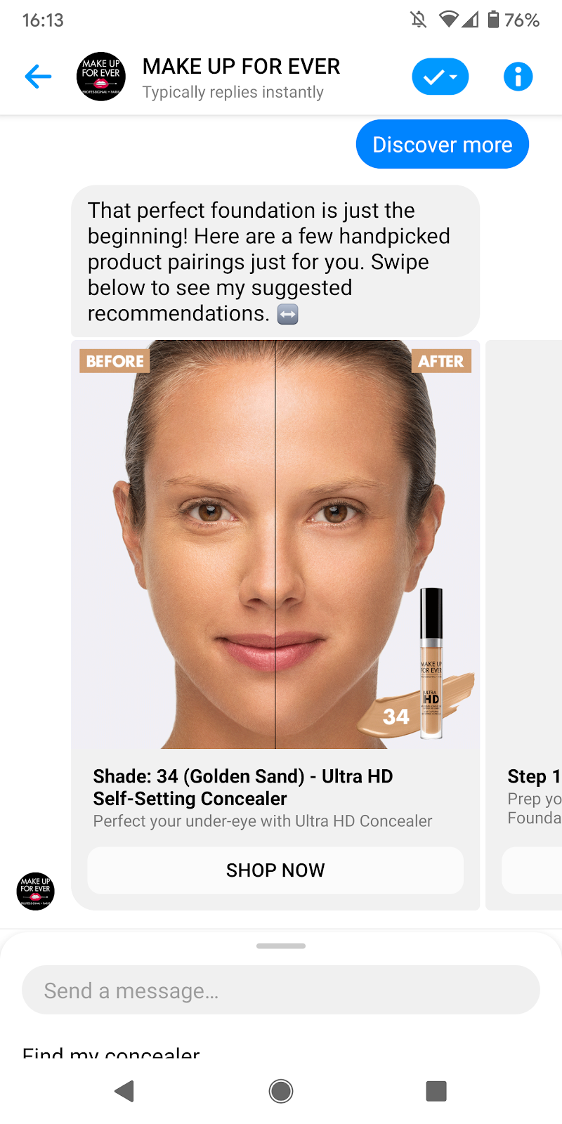 MAKE UP FOR EVER CHATBOT_Heyday