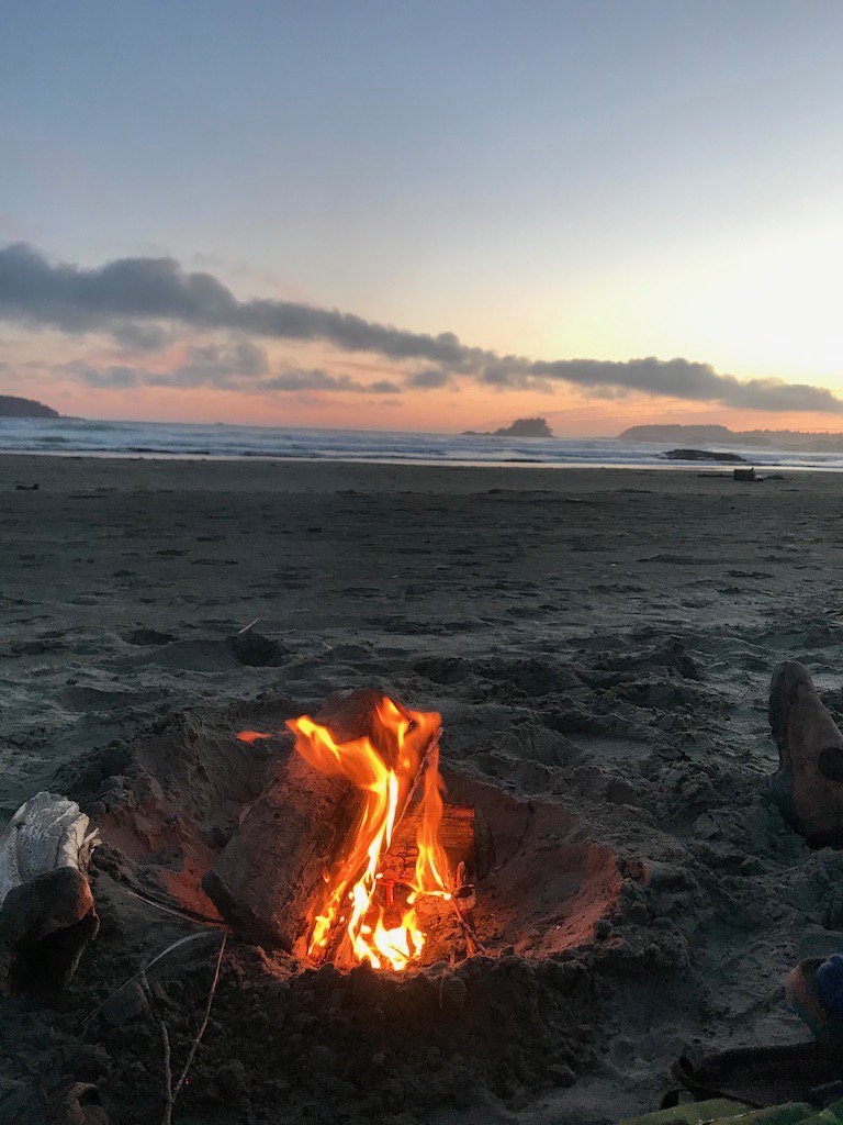 Fire on Cox Beach