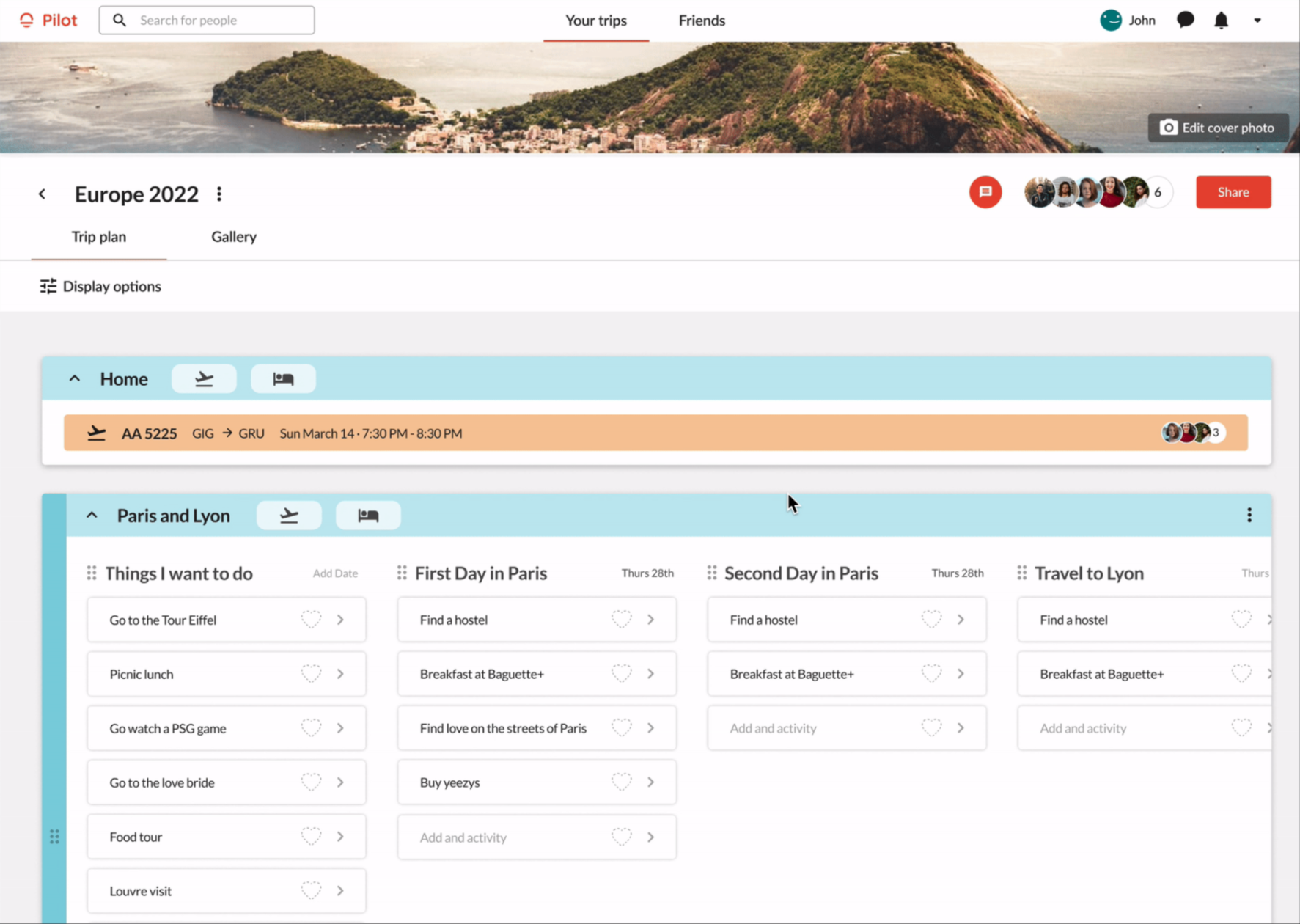 Pilot Travel Planning App