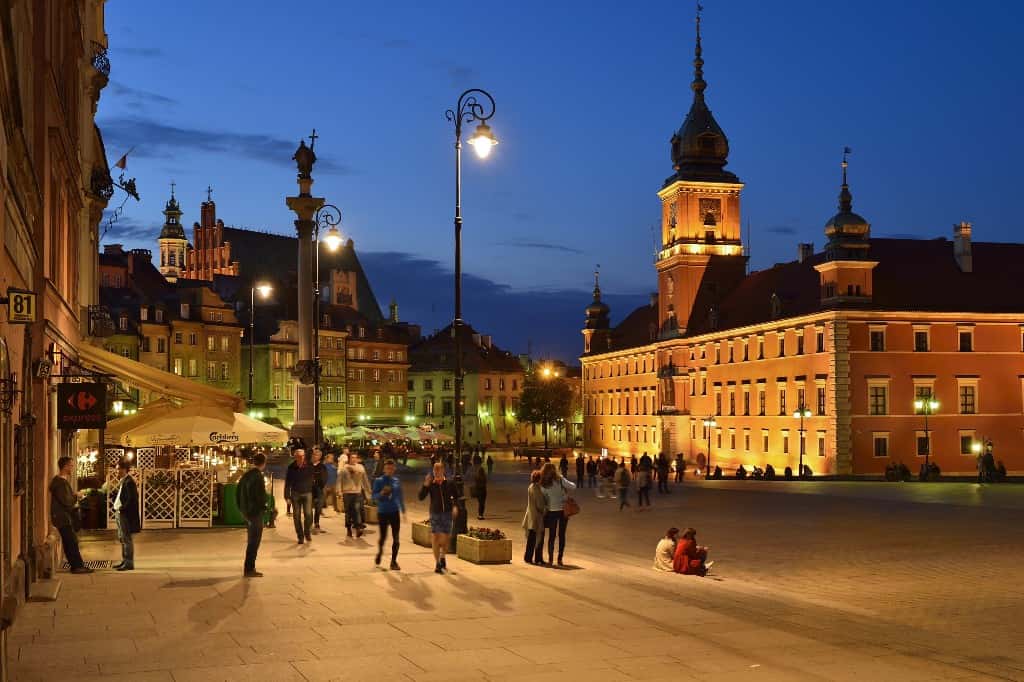 Old Town Market Square at night