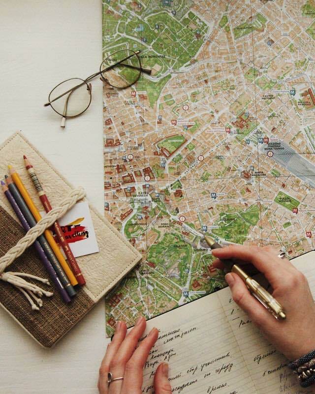Detailed trip planning with map