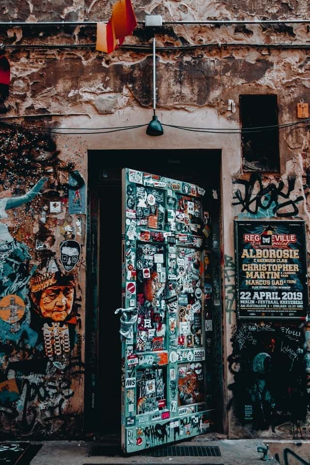 Cool décor on a door in Berlin Germany