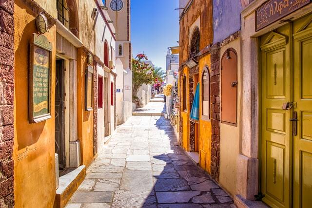 Beautiful streets of Santorini