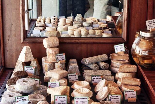 fromagerie assortments of cheese in paris france