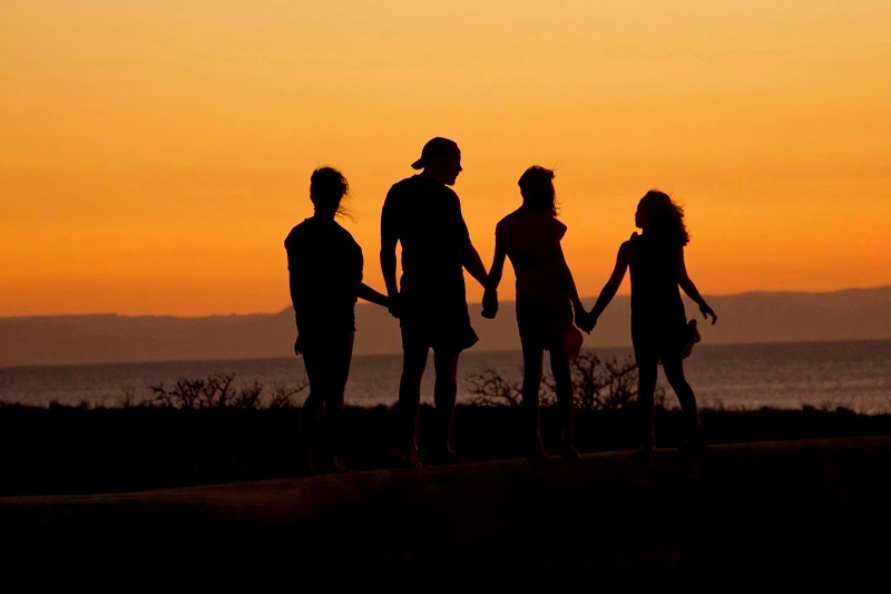 Group social travel with family and friends